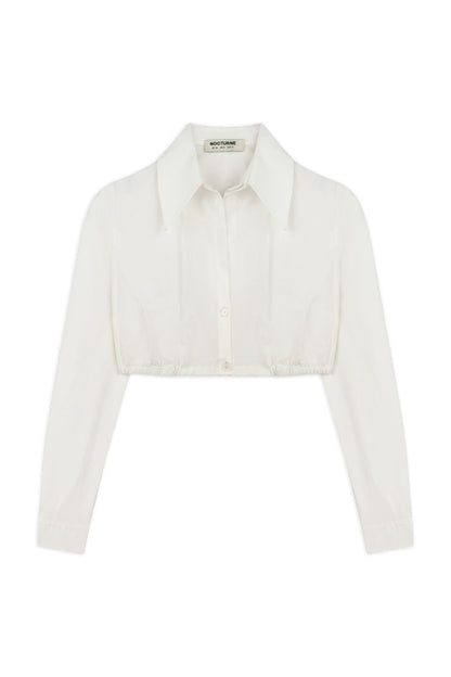 Black and White Shirt Detail Midi Dress