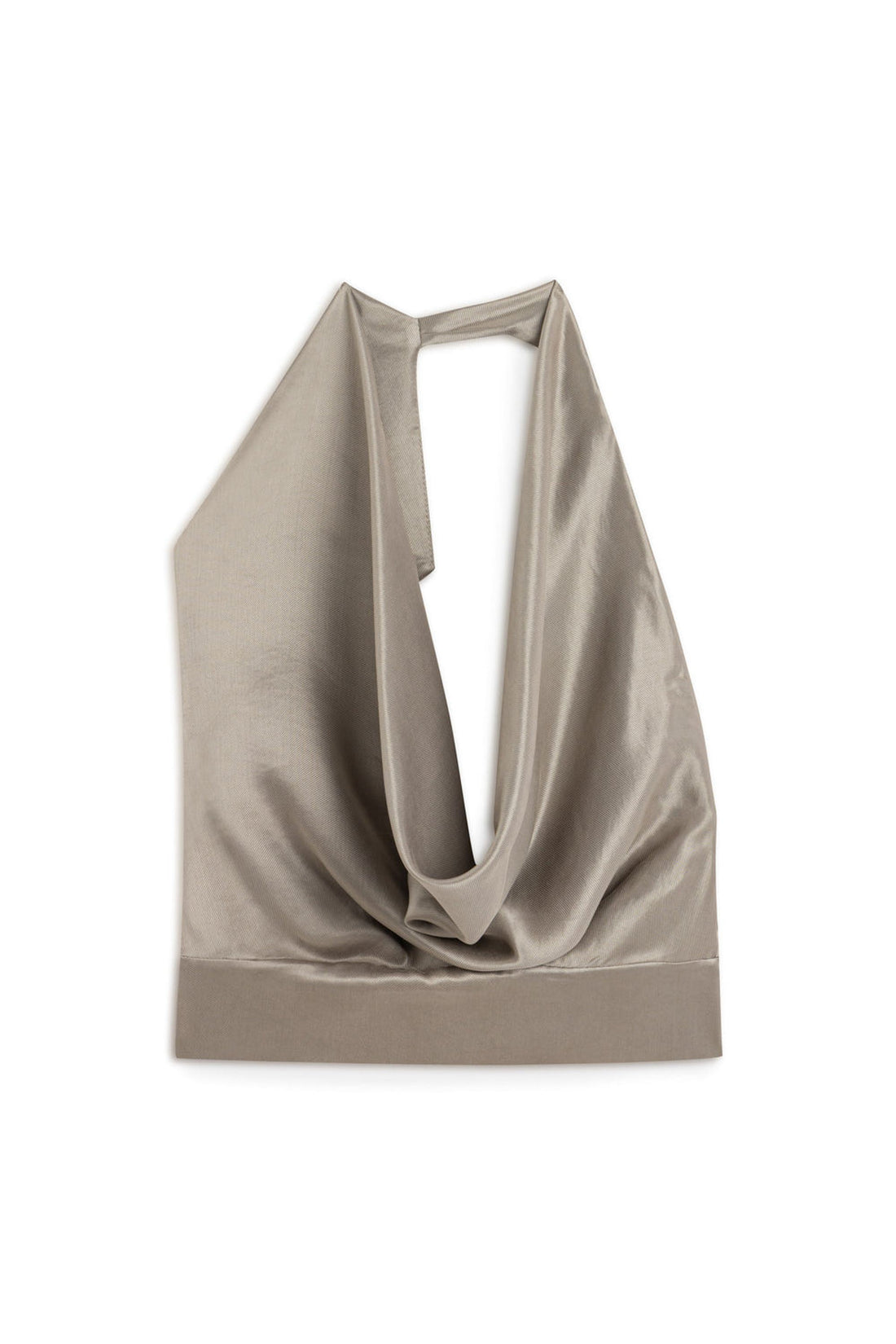 Mink Backless Belted Blouse