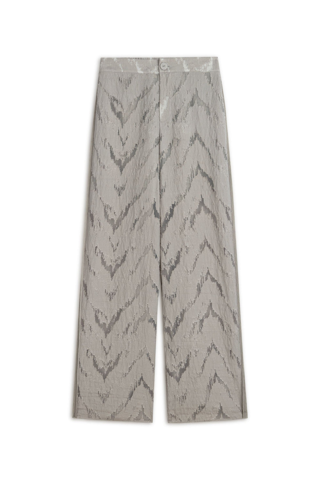 Gray Relaxed Fit Jacquard Pants