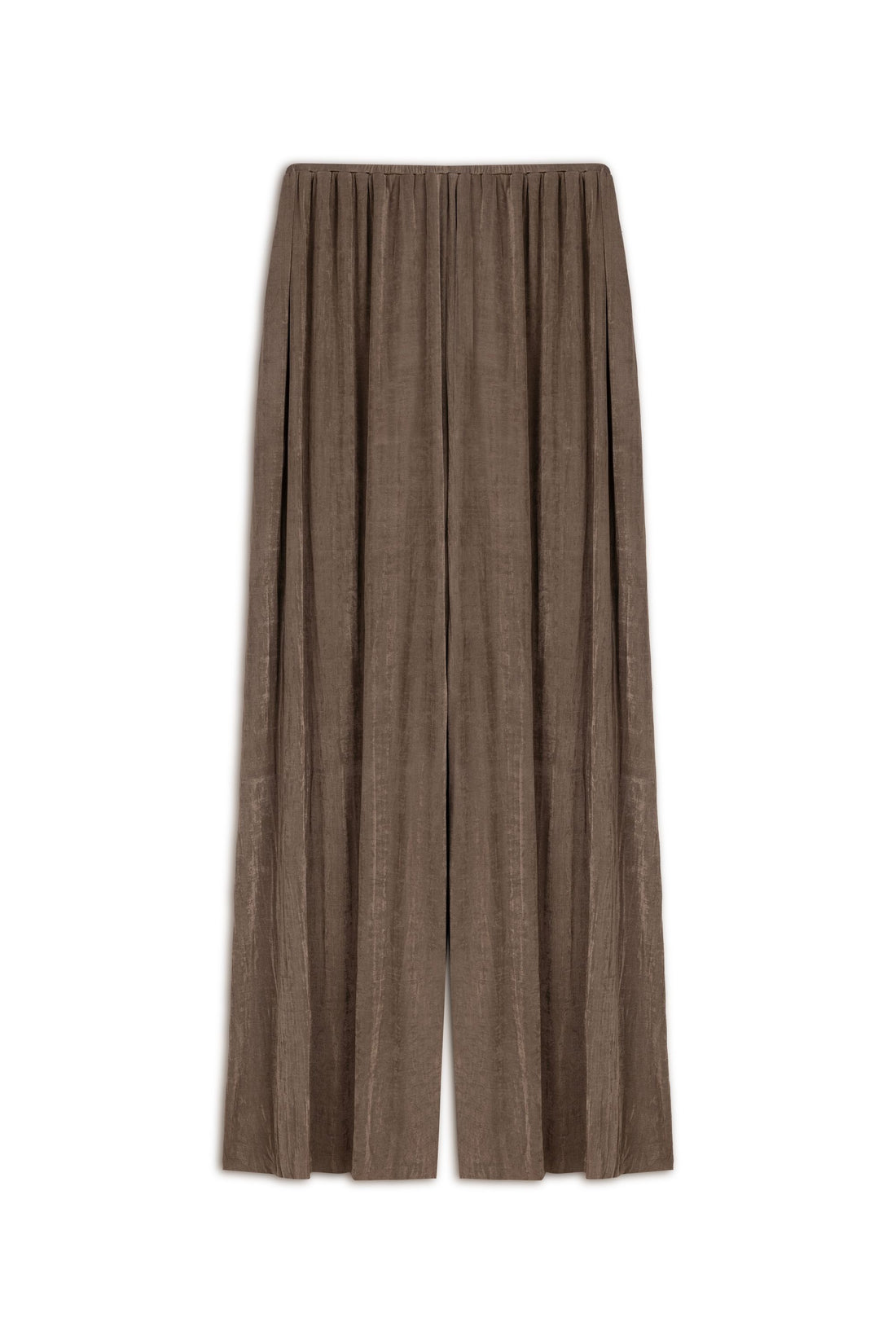 Bronze Gathered Detail Wide Leg Pants