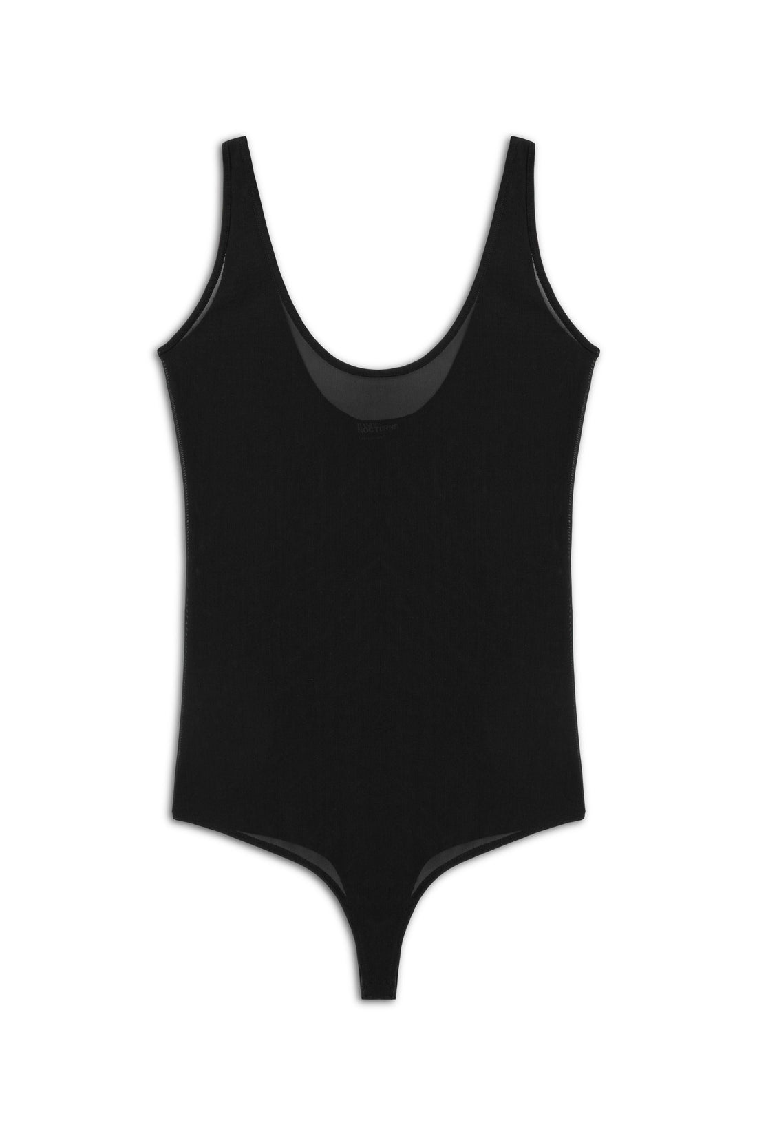 Black Sheer Opeen Back Bodysuit