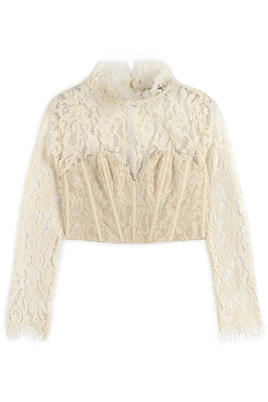 Corset-Look Lace Blouse (Final Sale)