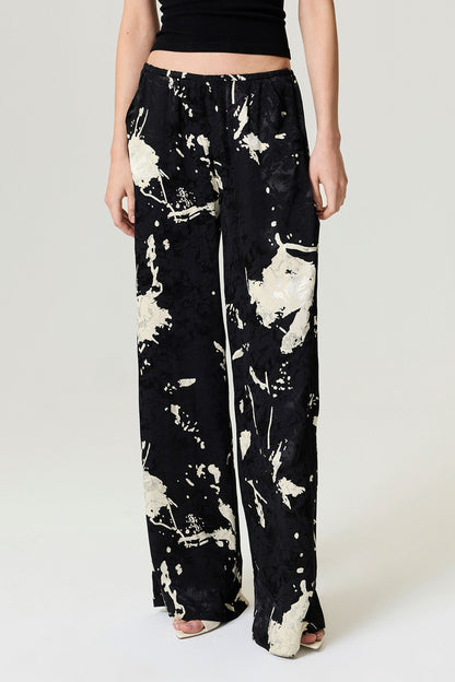 Black and White Draped Pants