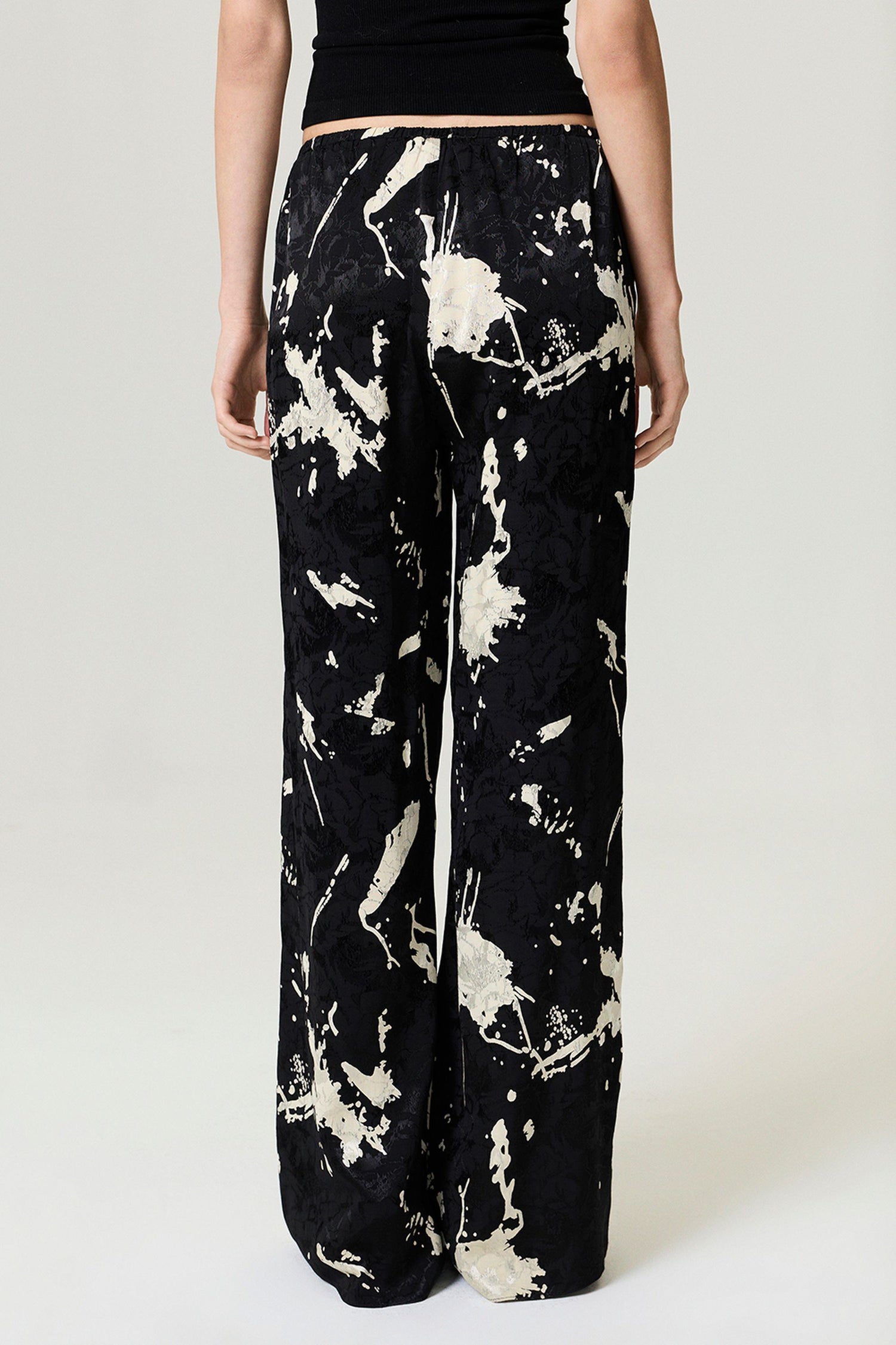 Black and White Draped Pants