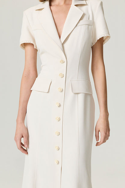 Floral Button Detailed Maxi Dress