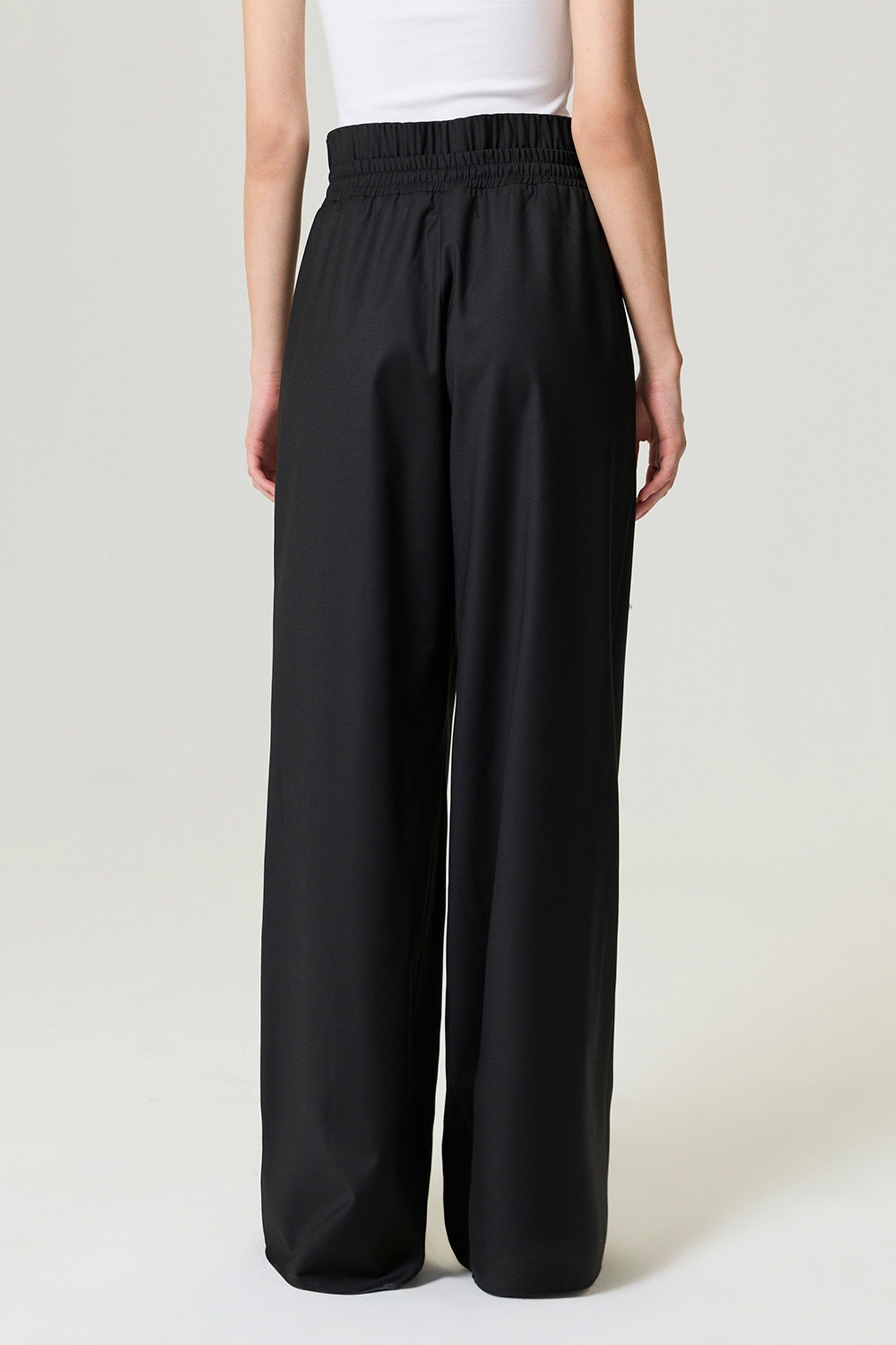 Drawstring Waist Relaxed Pants