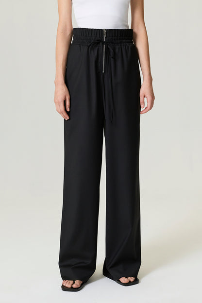 Drawstring Waist Relaxed Pants