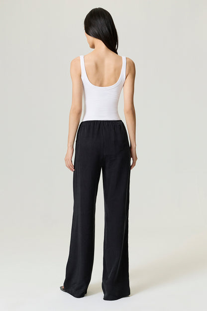 Relaxed Fluid Pants with Elastic Waist