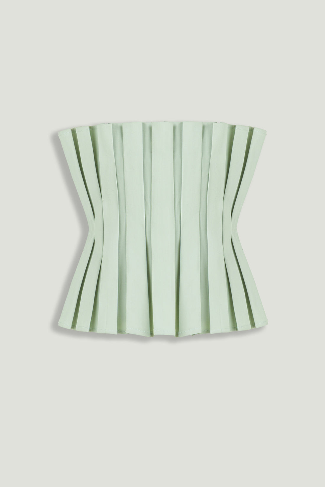 Pleated Strapless Bustier Top