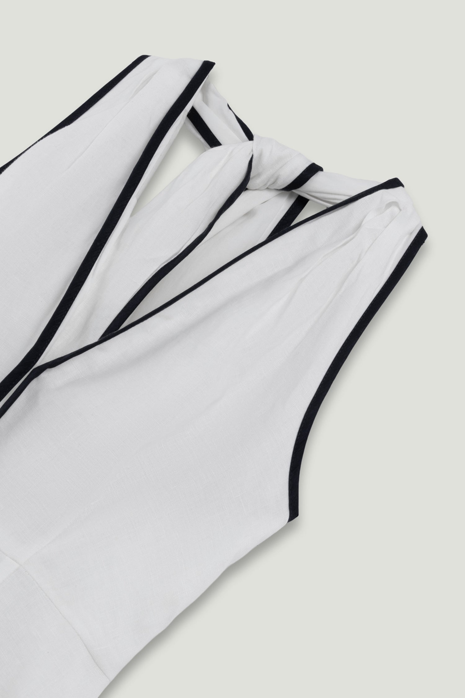 Binding Detail Halterneck Midi Dress