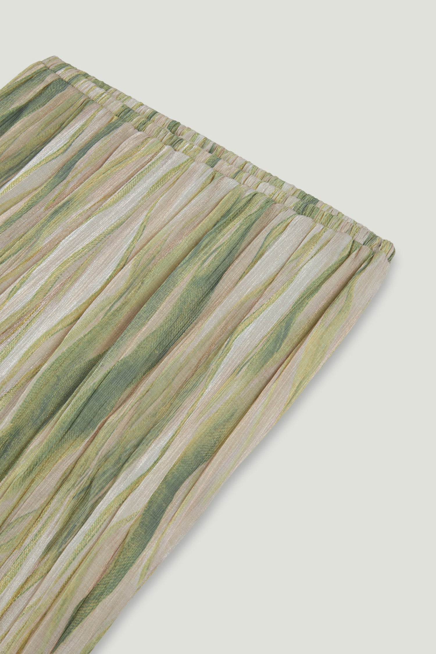 Green Abstract Print Straight Leg Trousers