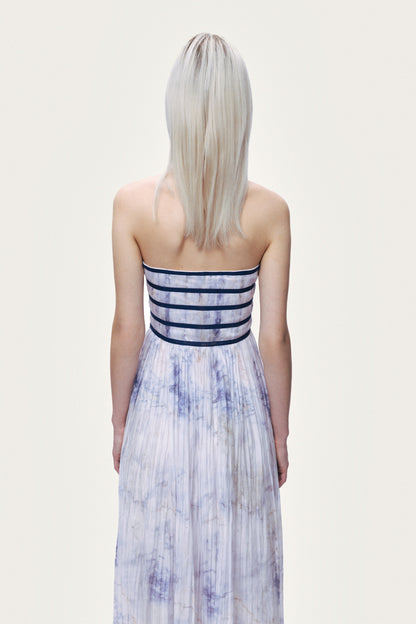 Bow Detail Strapless Midi Dress