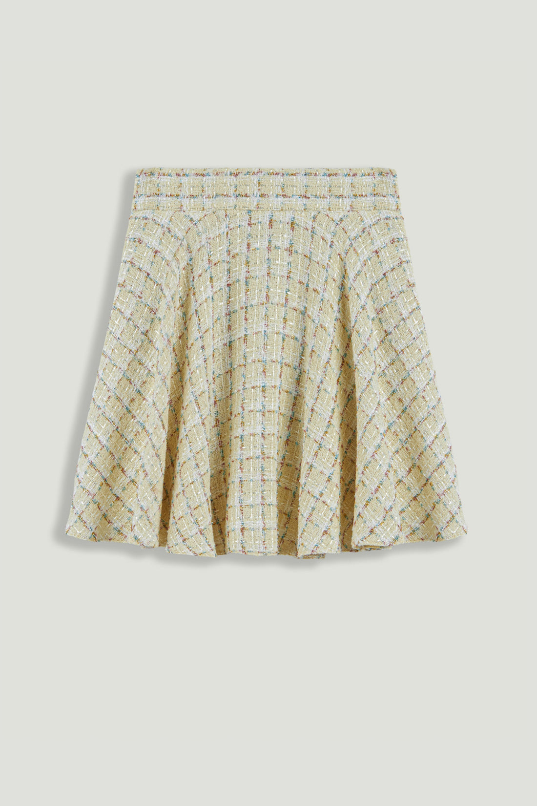 Ruffle Tweed Mini Skirt