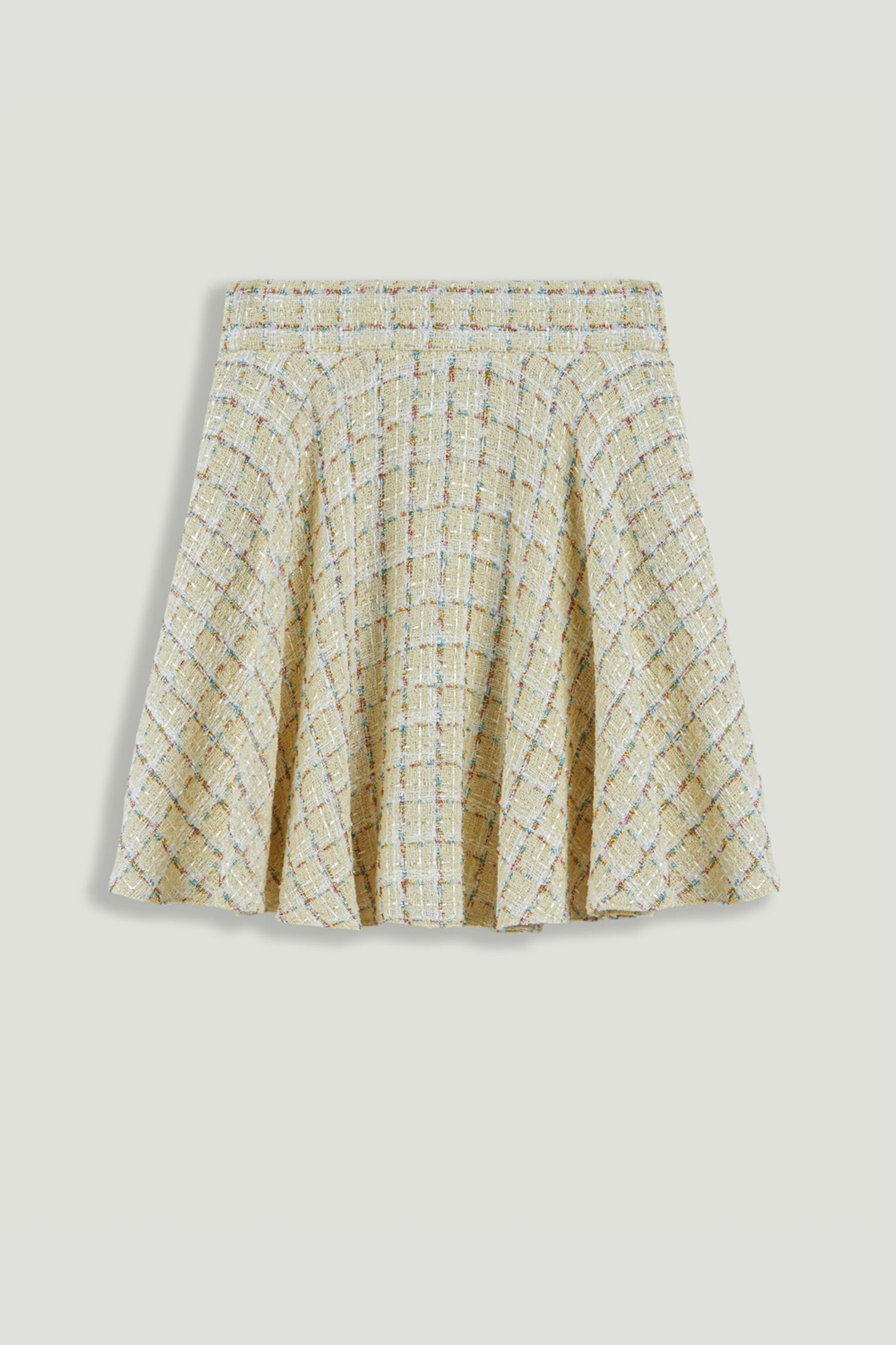 Ruffle Tweed Mini Skirt