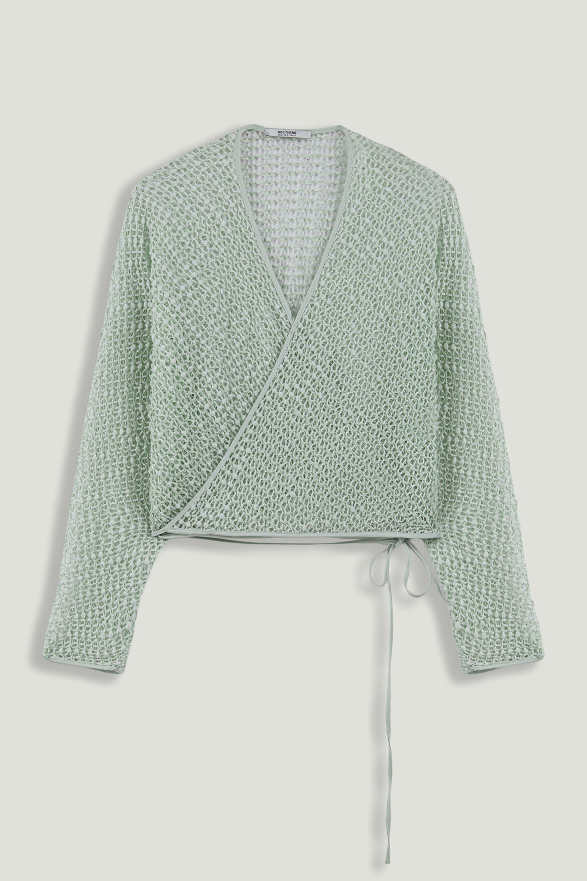 Wrap Mesh Blouse