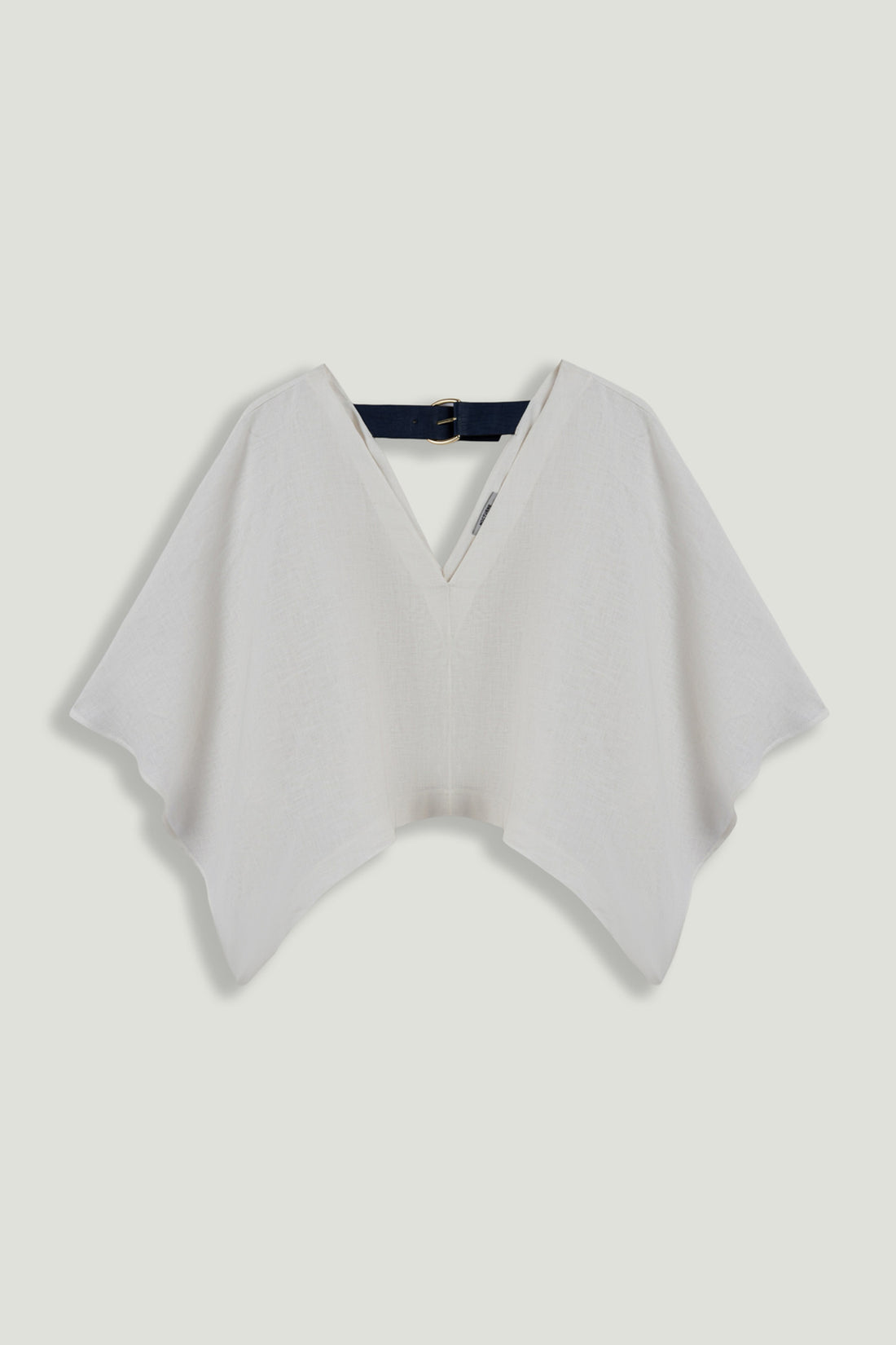 Belt Detail V-Neck Blouse