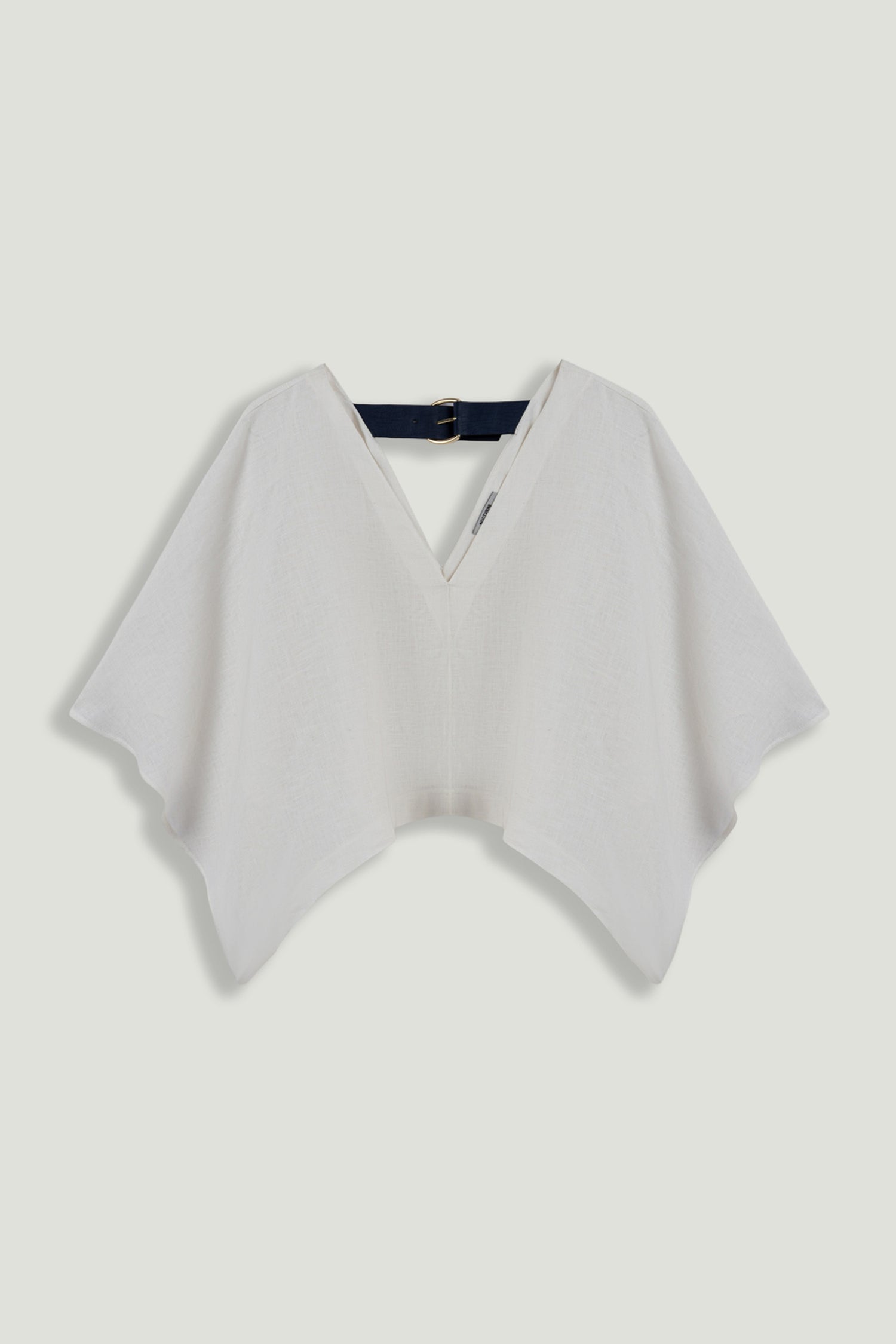 Belt Detail V-Neck Blouse