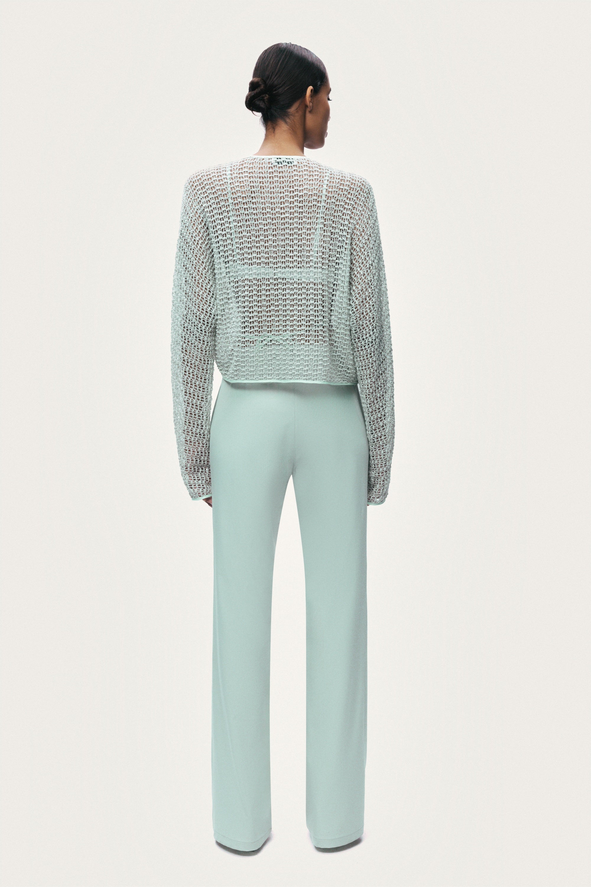 Wrap Mesh Blouse
