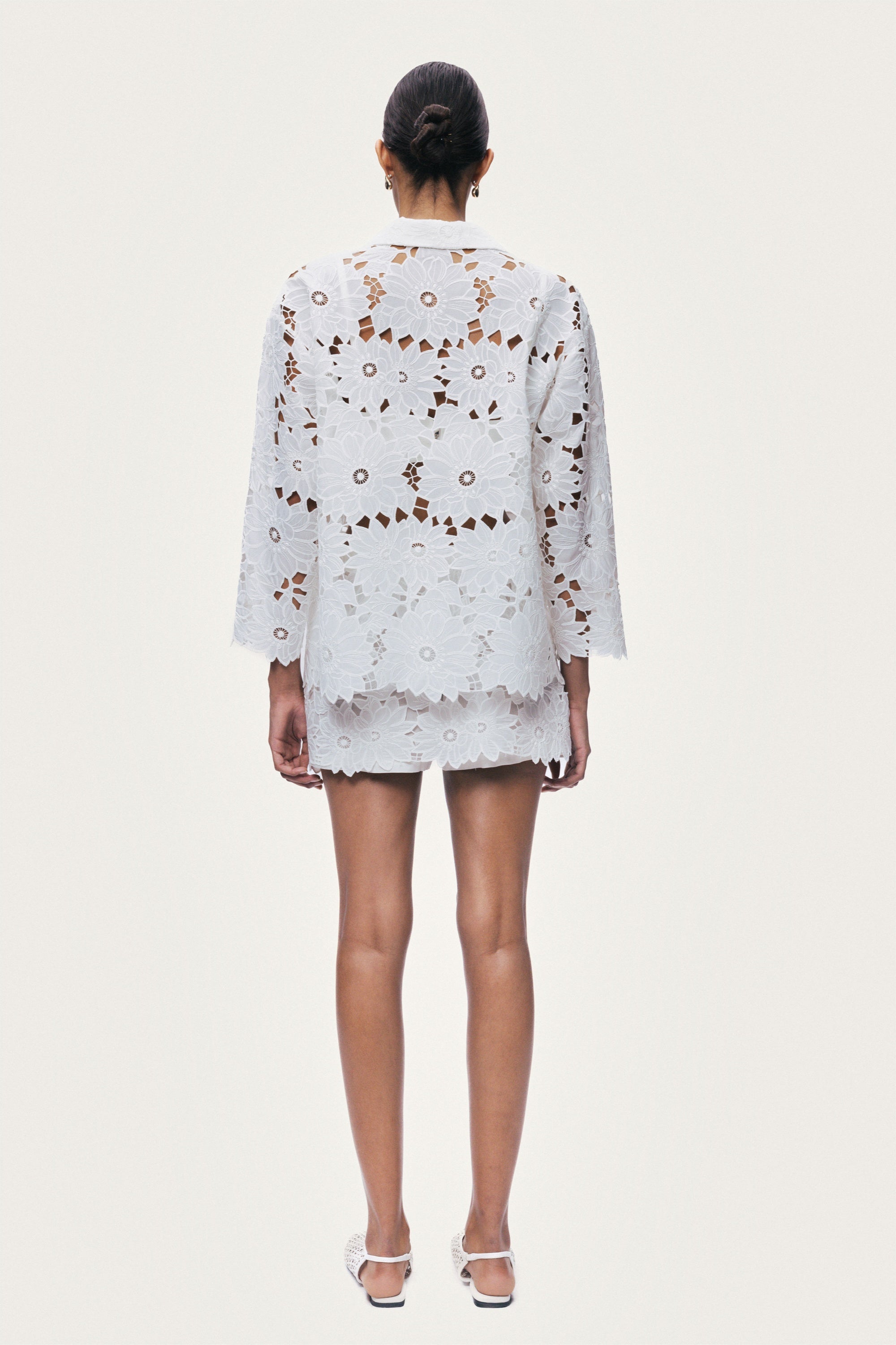 Broderie-Trim Mini Skort