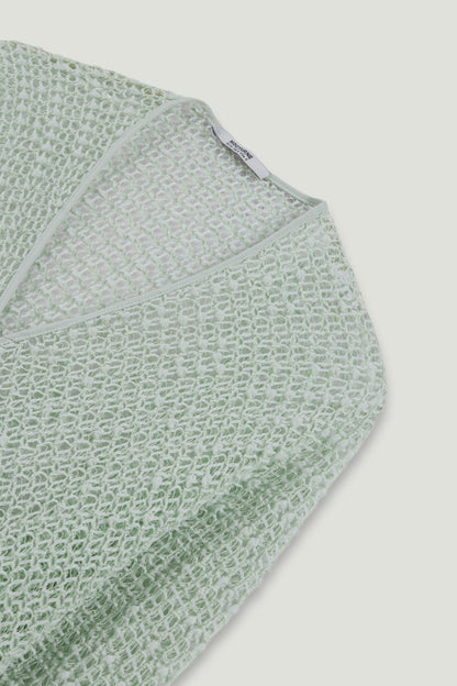Wrap Mesh Blouse