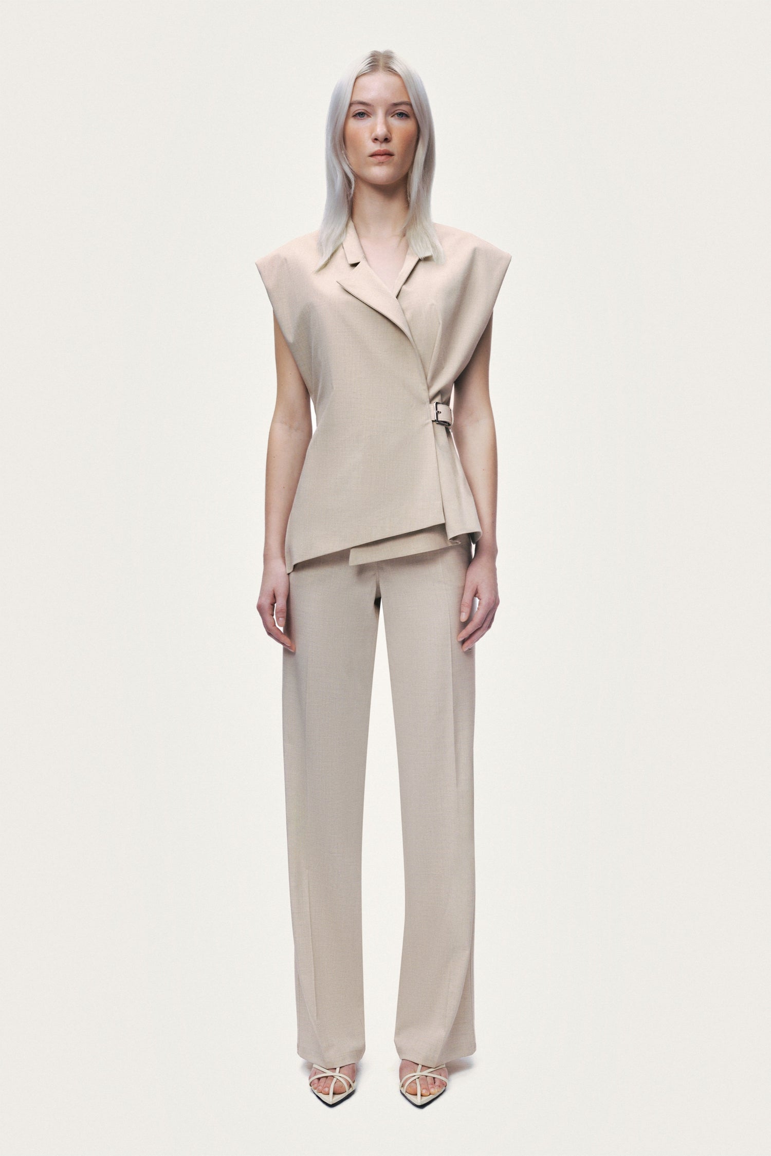 Belted Double-Breasted Vest