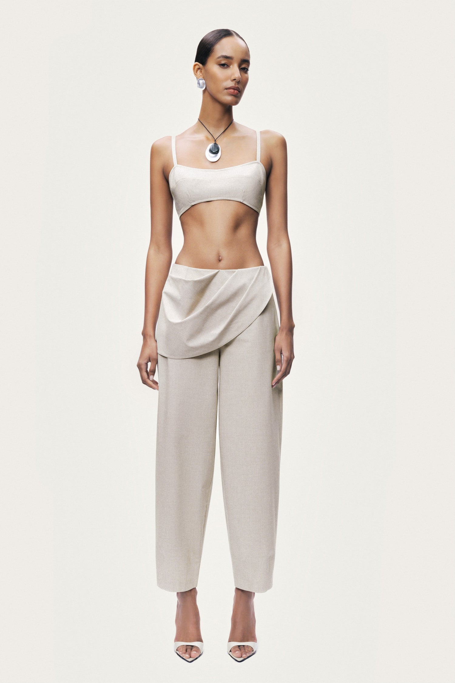 Waist-Panel Trousers