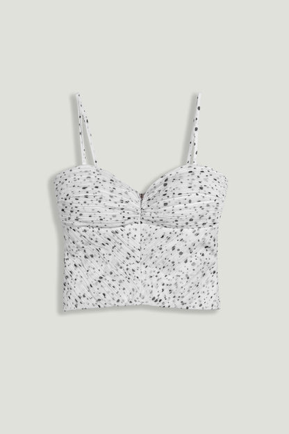 Printed Chiffon Bustier