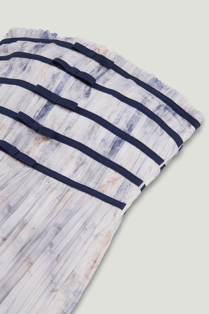 Bow Detail Strapless Midi Dress
