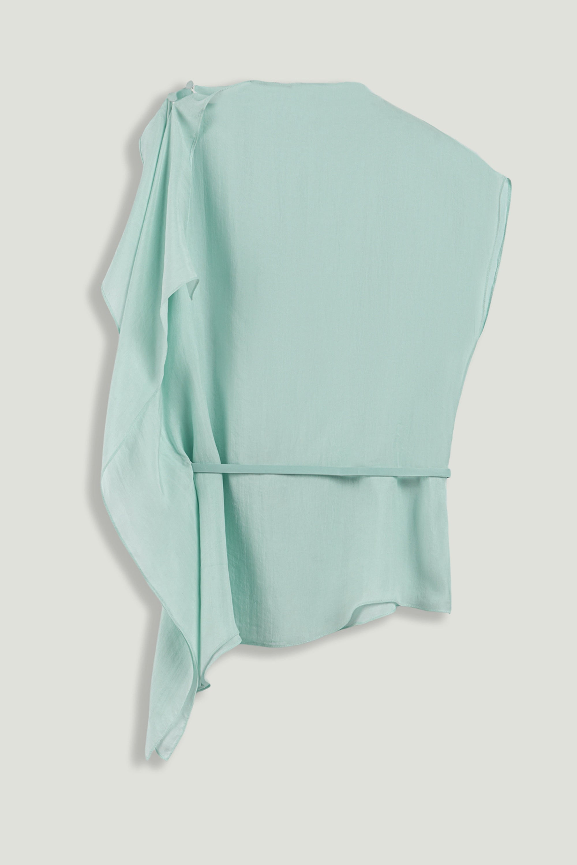 Belt Detail Asymmetric Blouse