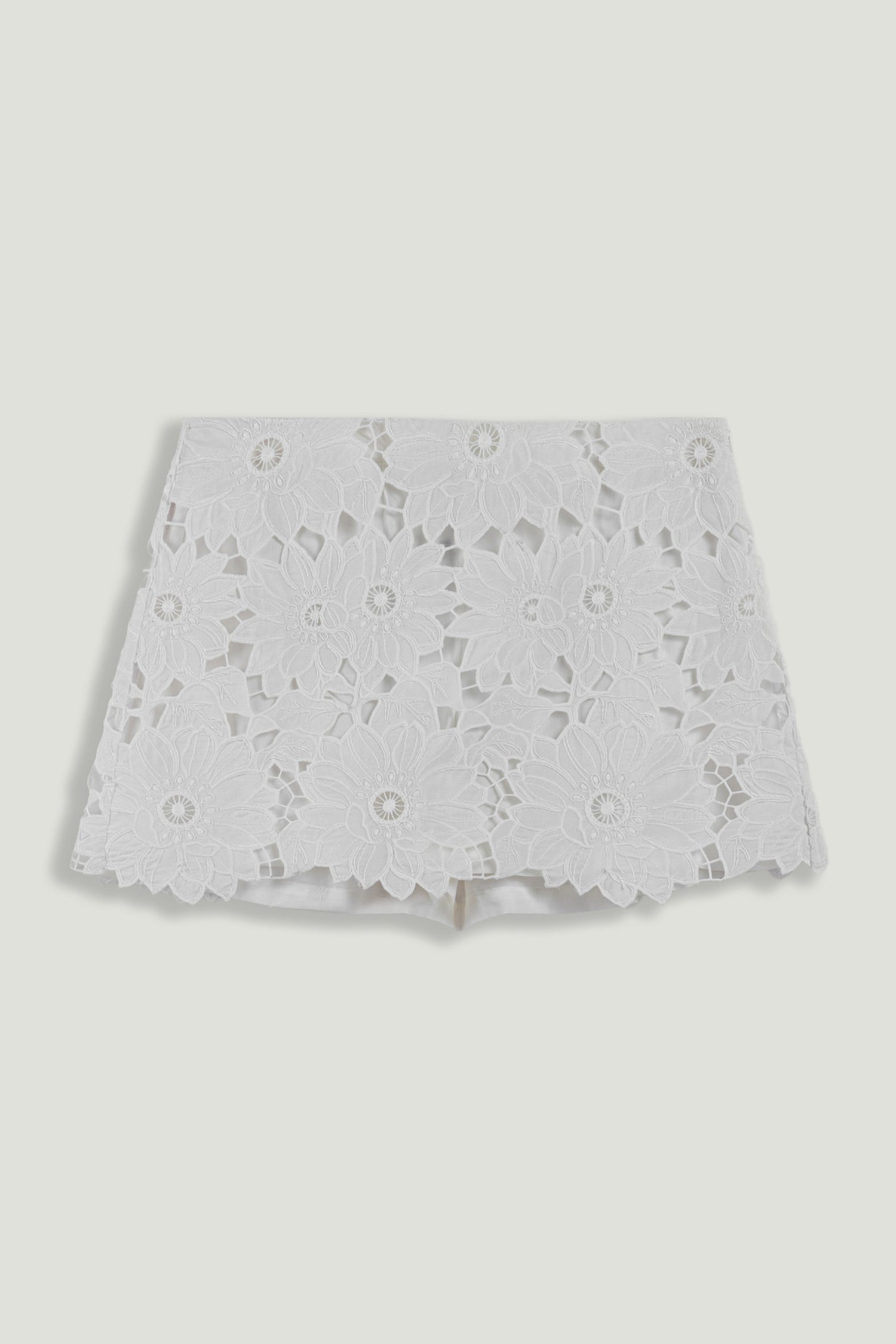 Broderie-Trim Mini Skort