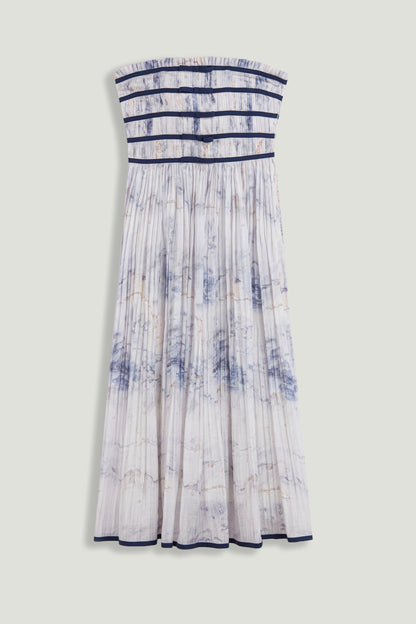 Bow Detail Strapless Midi Dress
