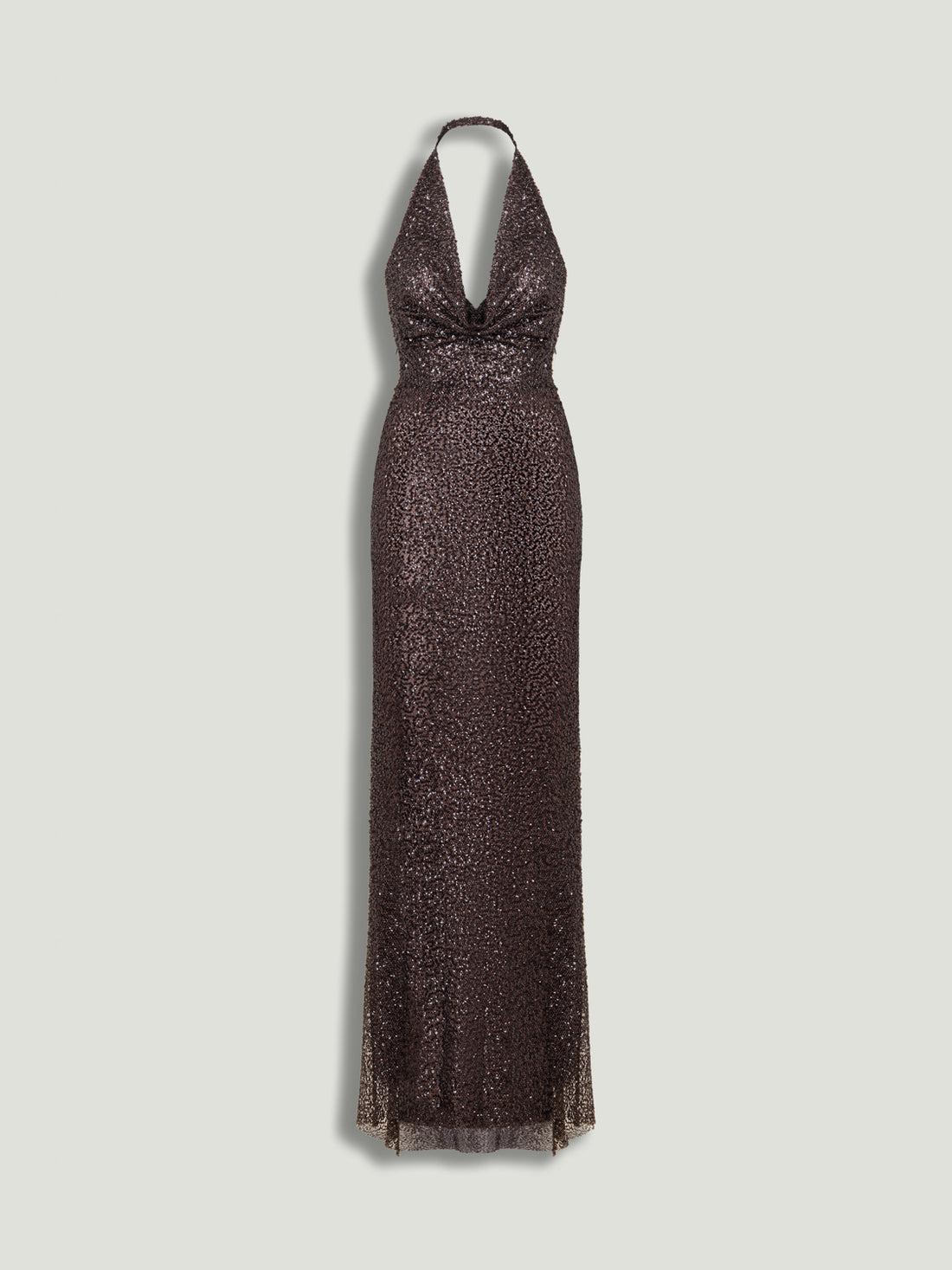 Off-Shoulder Sequin Embellished Maxi Dress