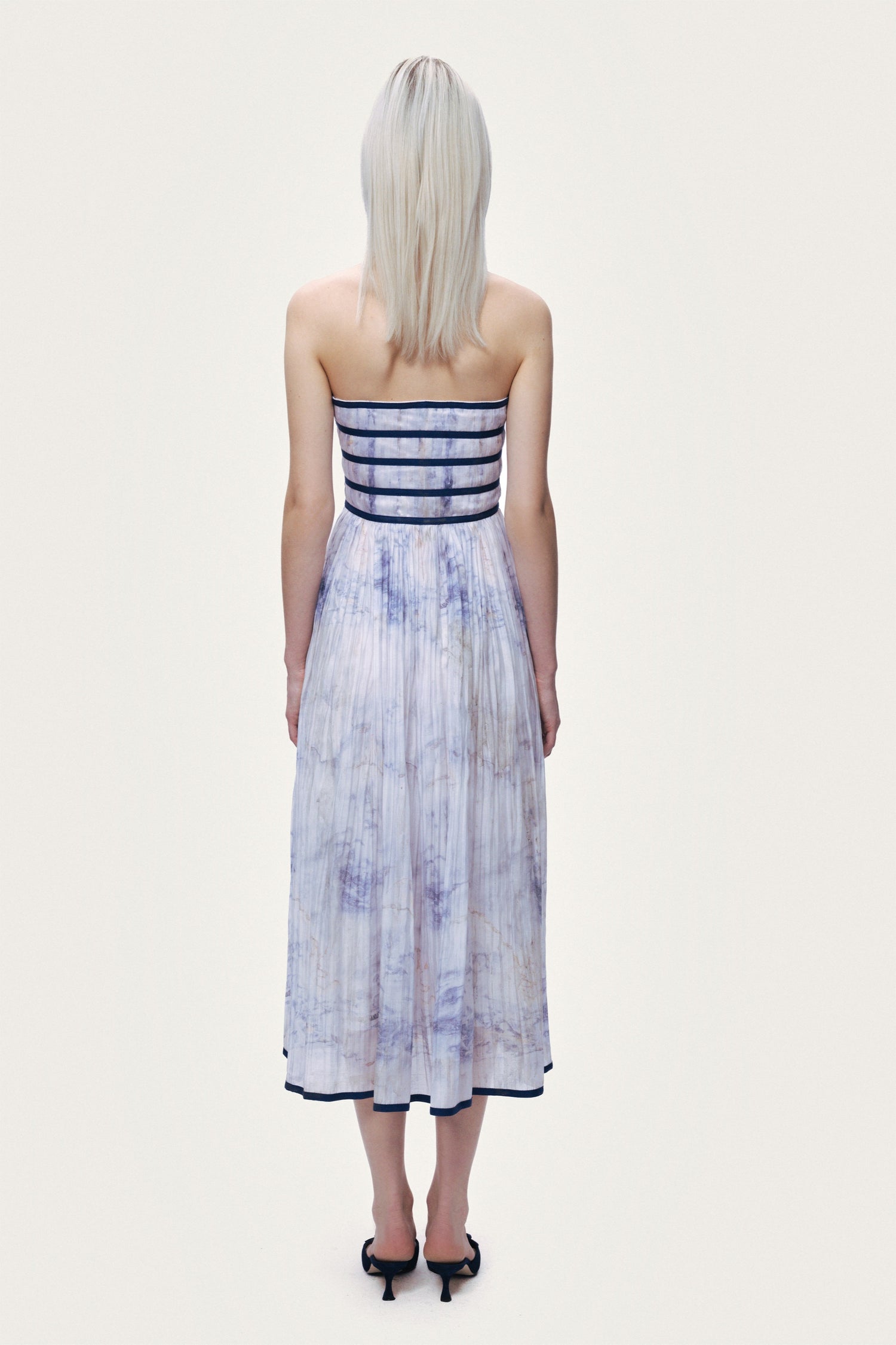 Bow Detail Strapless Midi Dress