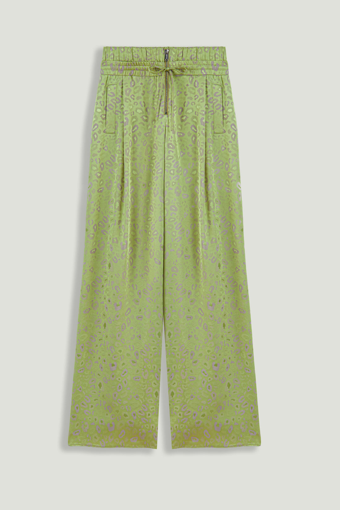 Printed Wide-Leg Trousers