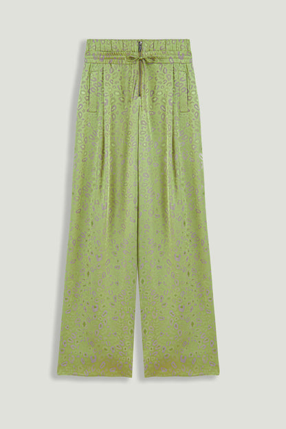 Printed Wide-Leg Trousers