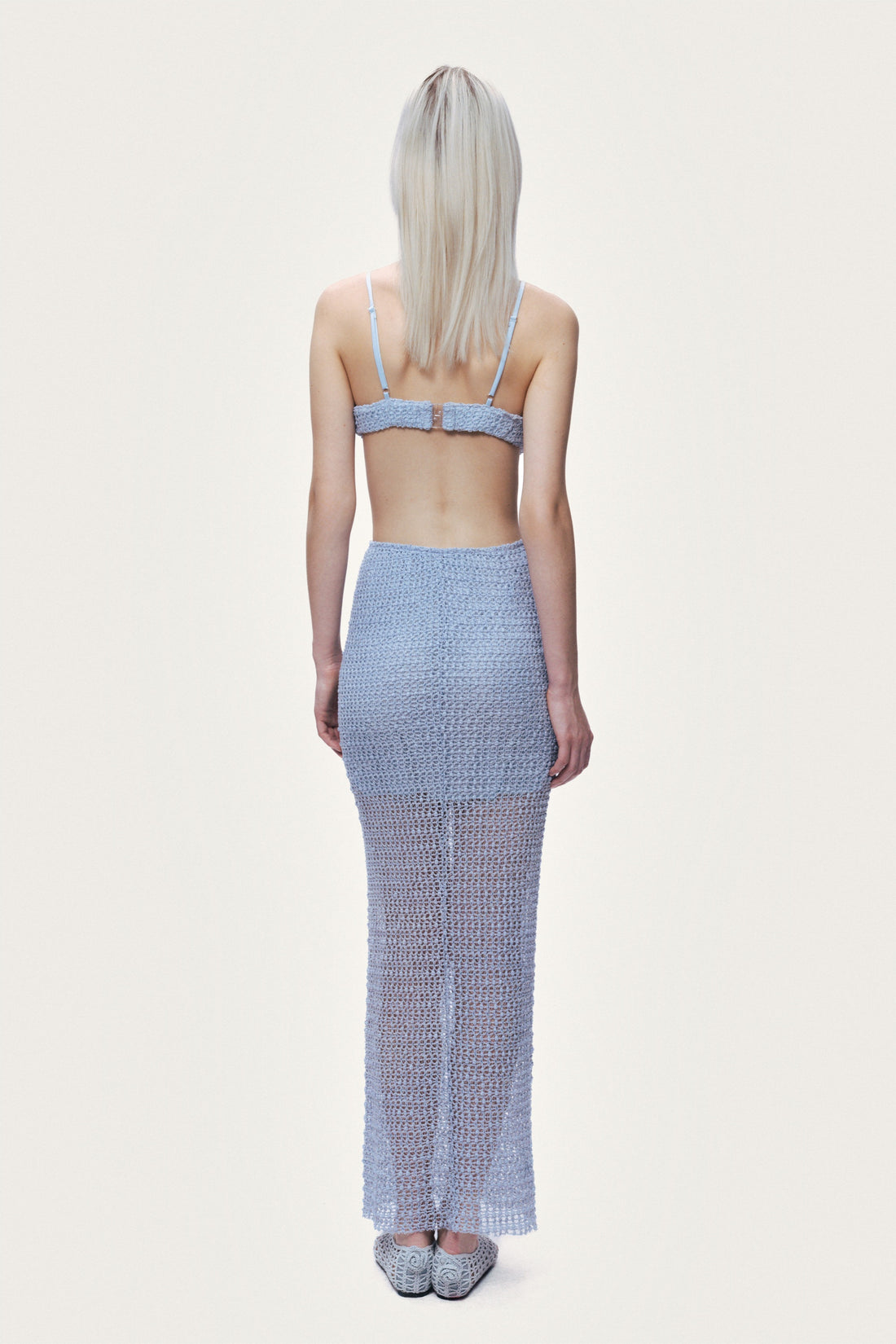 Mesh Detail Maxi Skirt