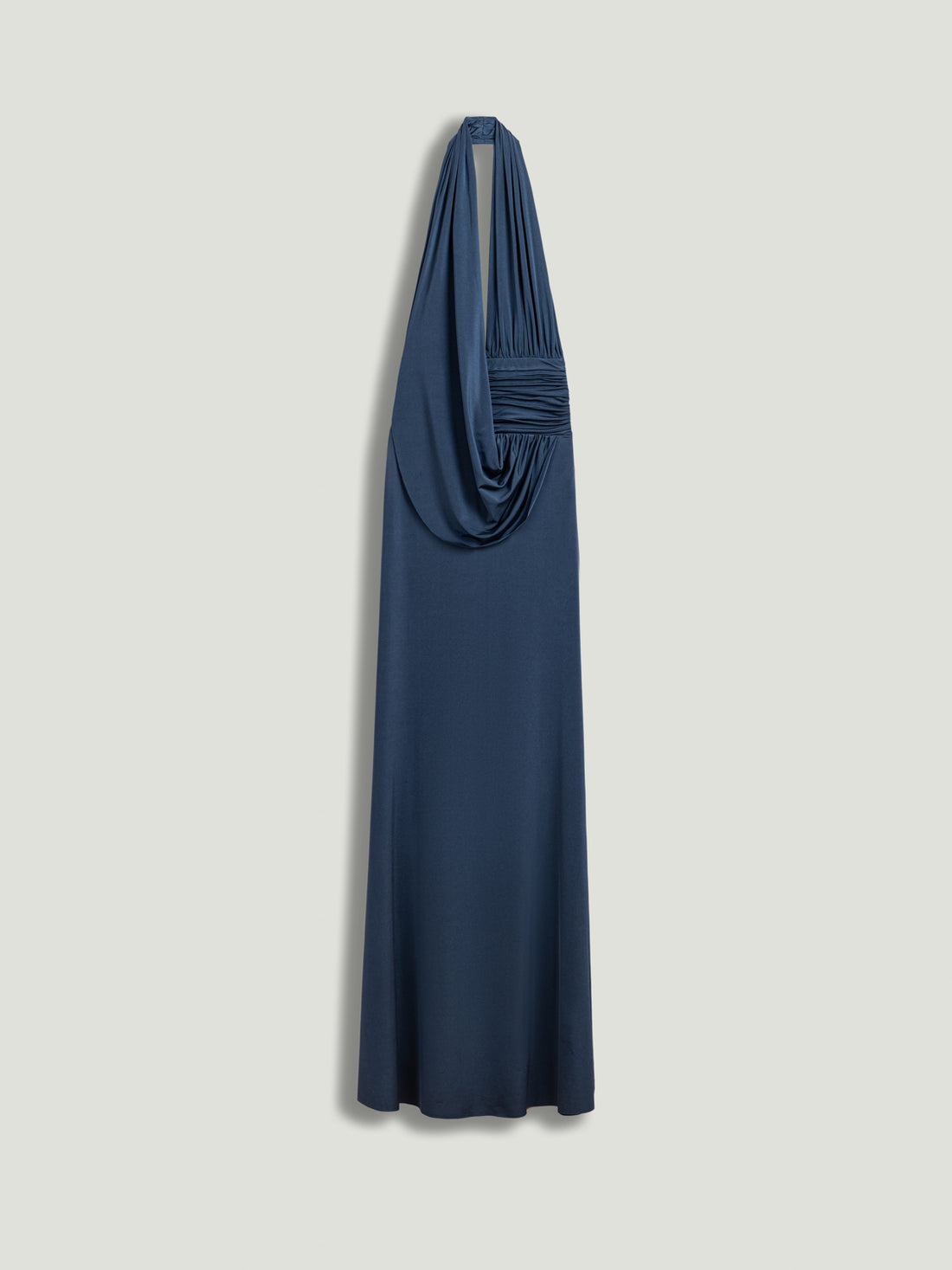 Draped Halter Neck Maxi Dress