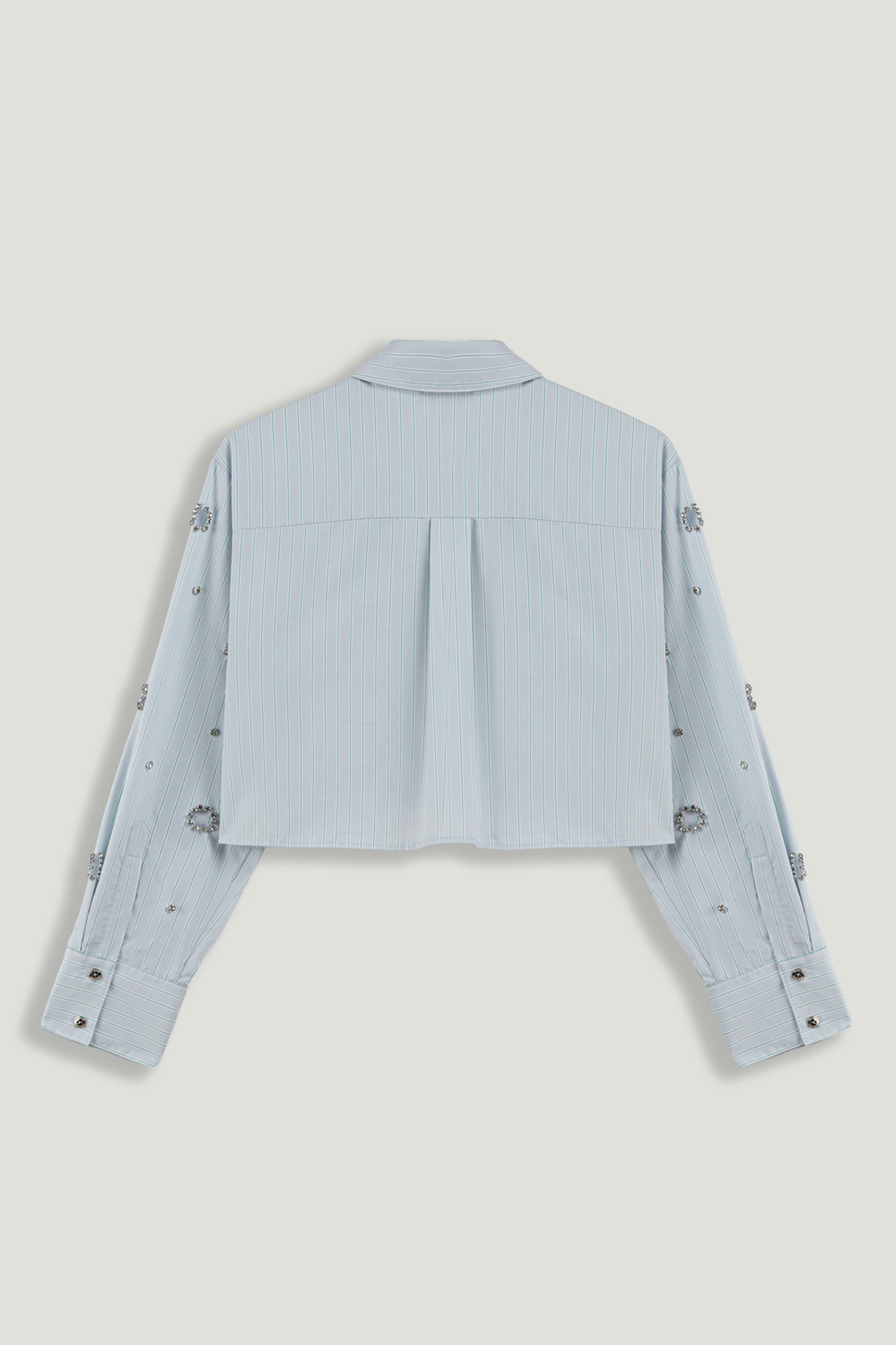 Stone Detail Crop Shirt