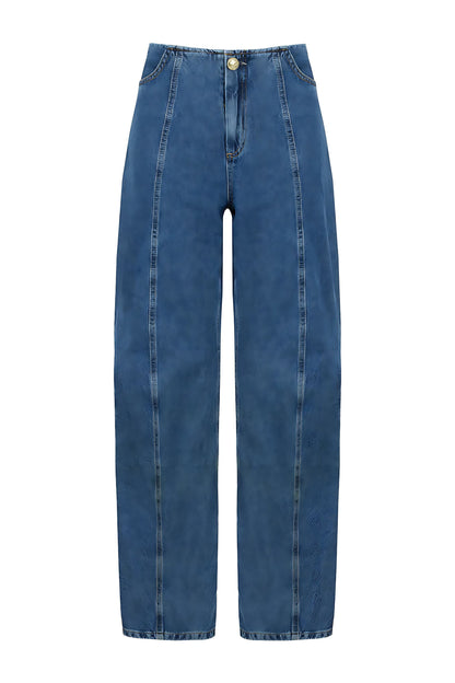 Front Handle Balloon Jeans