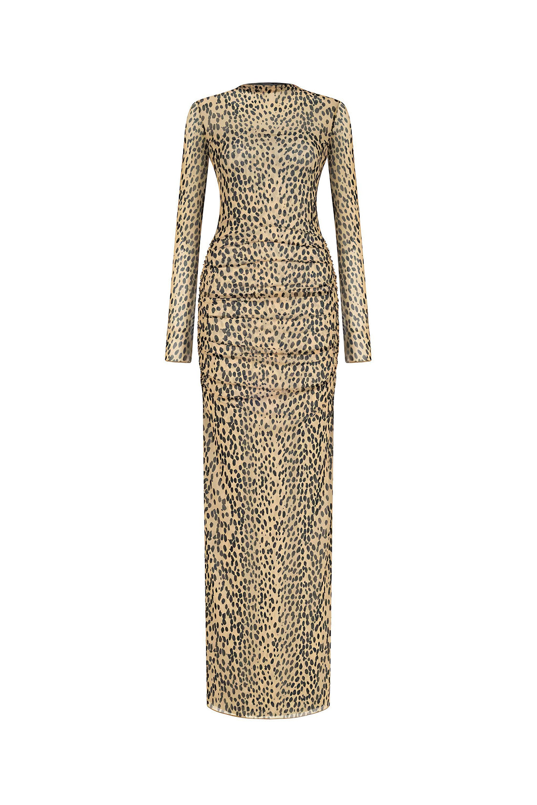 Leopard Print Long Sleeve Dress