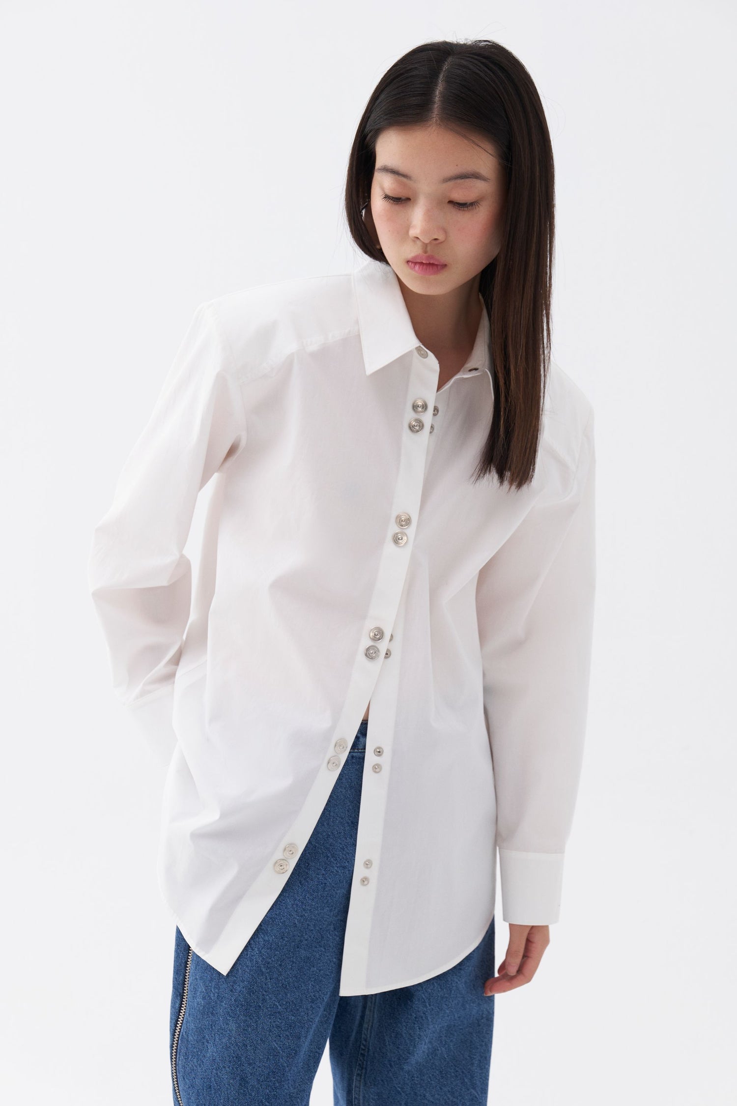 Long Sleeve Button- Up Shirt