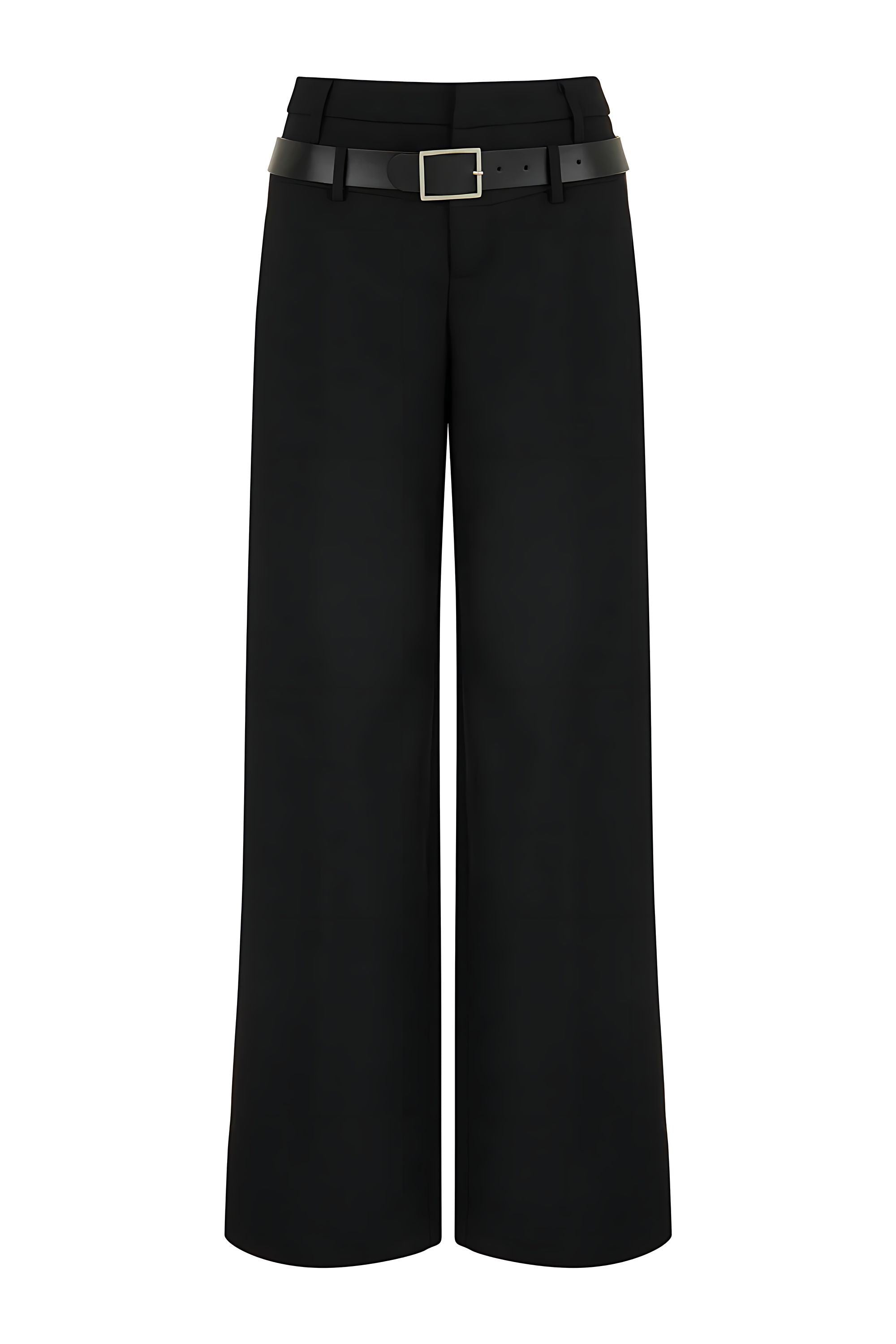 Double Waist Belted Pants