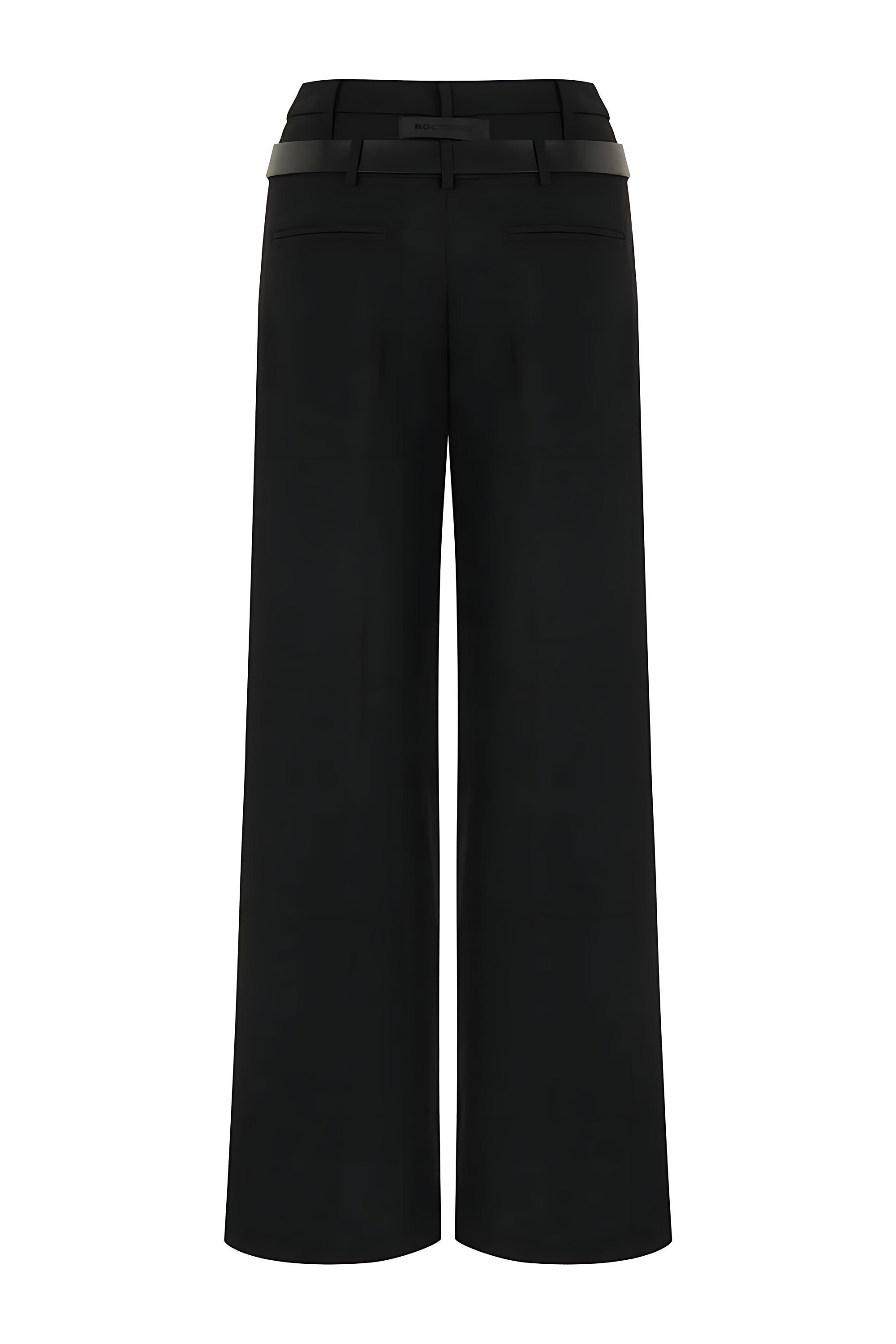 Double Waist Belted Pants