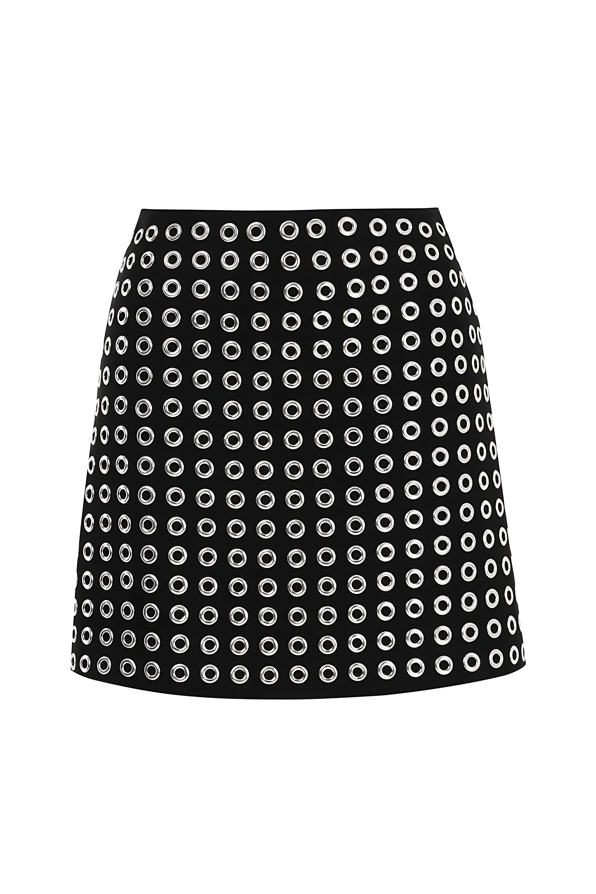 Eyelet Detailed Mini Skirt