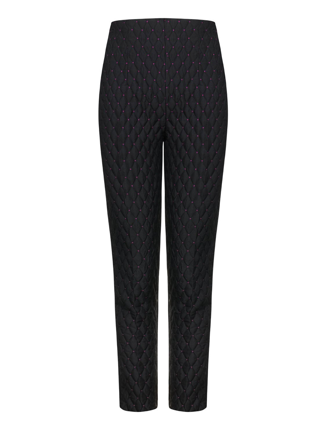 Jacquard Pants with Ribbed Detail